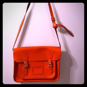 Cambridge Satchel 13in tangerine satchel